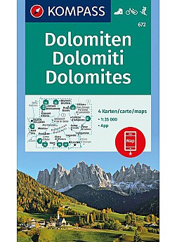 Dolomiten - Dolomites - Dolomiti  672 (sada 4 mapy)