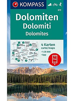 Dolomiten, Dolomites, Dolomiti (4 Karten im Set) 672
