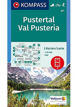 Pustertal, Val Pusteria  671 (sada 3 mapy)