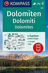 Dolomiten, Dolomites, Dolomiti (4 Karten im Set) 672