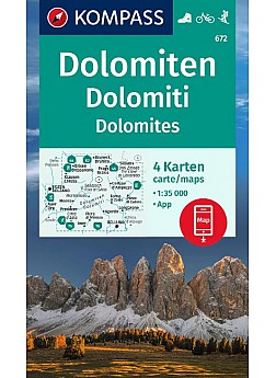 Dolomiten, Dolomiti, Dolomites (sada 4 map)  672